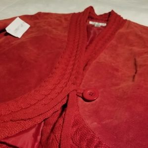 ✨Sold✨ Red suede jacket